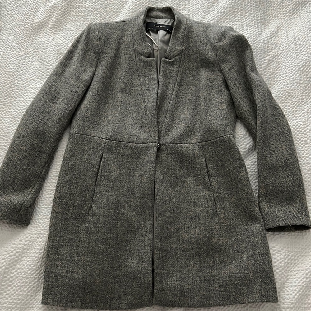 Zara - Gray Wool Coat - image 1